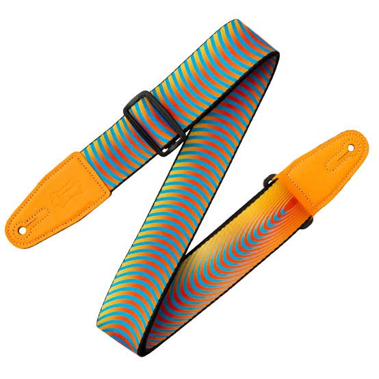 Levy's Optical Illusion Guitar Strap - Orange Sonic Boom