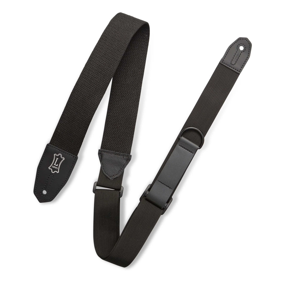 Levy's MRHCBLK 2-inch Wide Cotton Right Height Guitar Strap