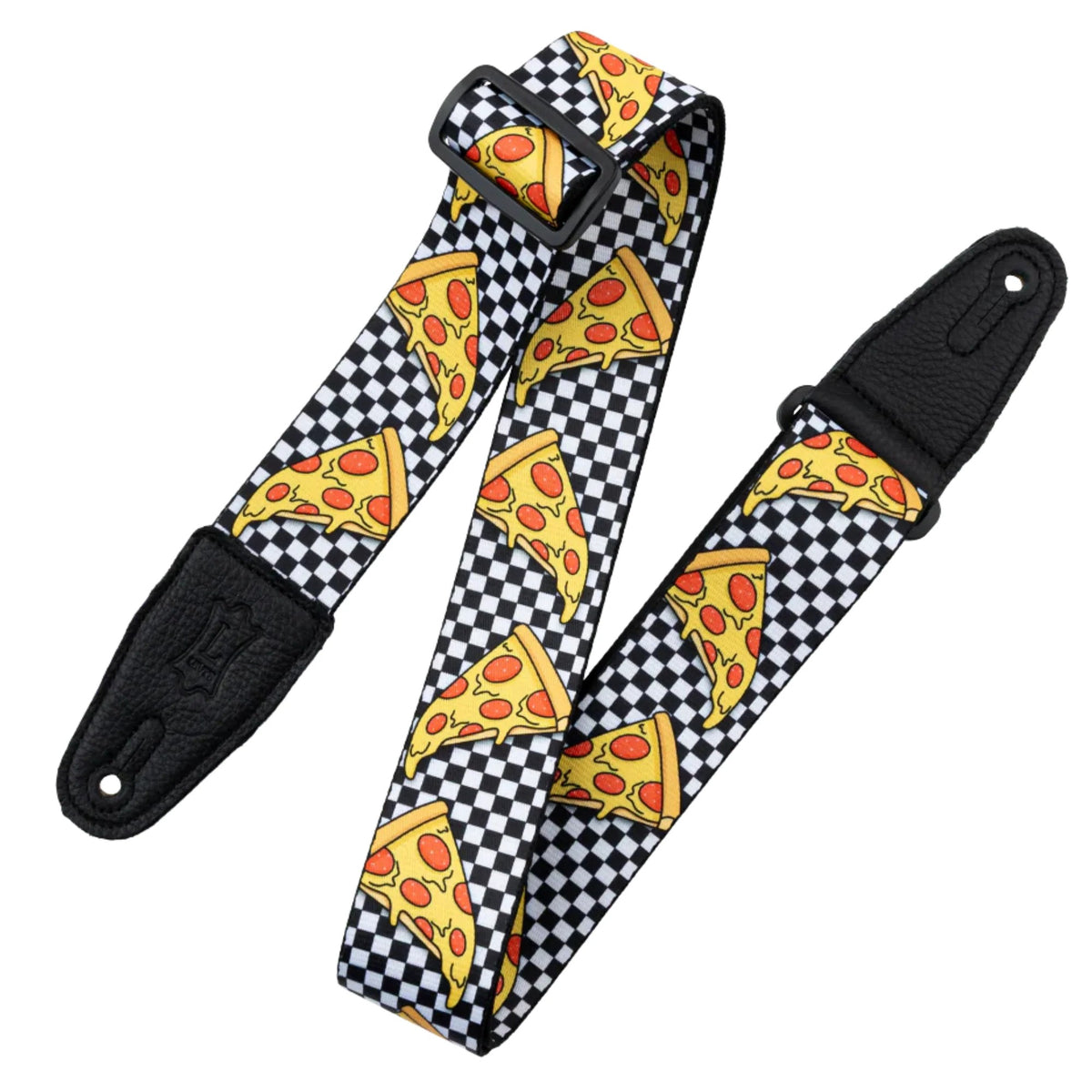 Levy's Tasty Grooves Guitar Strap - Checkered Pizza Party