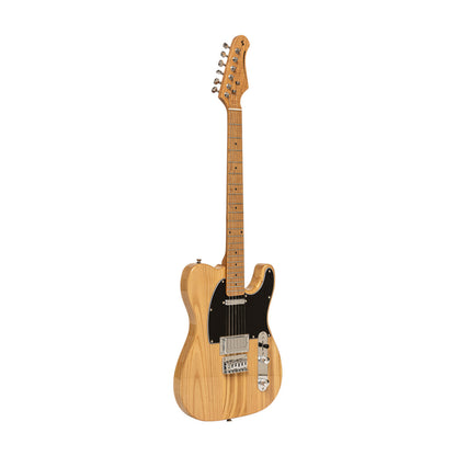 Stagg SETPLUS NAT - Vintage “T” Series Electric Guitar (Natural) | Stagg Guitar for Beginners, Students & Stage