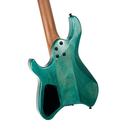 Cort Space G6MS Headless Guitar - Semi Gloss Turquoise with Bag