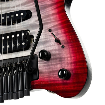 Cort Space G6TR Headless Guitar - Semi Gloss Lava with Bag