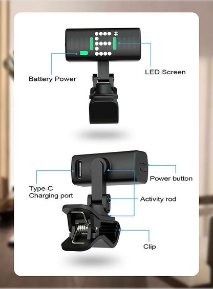 Swiff Audio A10R Rechargeable Clip-On-Tuner - Fouche Guitars