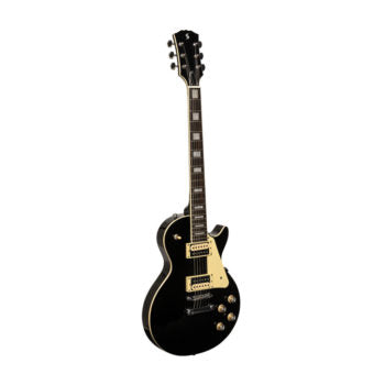 Stagg SELSTD BK - Electric Guitar w/ Solid Mahogany Body (Black) | Stagg Guitar for Beginners, Students & Stage