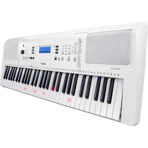 Yamaha EZ-300 61-Key Keyboard with Lighting Keys – White