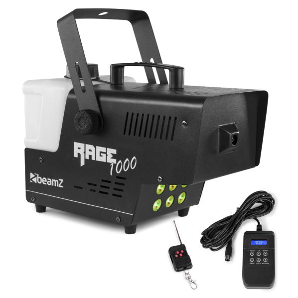 Beamz Rage1000 LED – 1000W DMX Smoke Machine w/ LED’s & Wireless Controller
