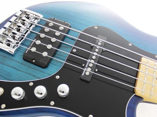 FGN JMJ5-ASH-M BASS IN SEE-THRU BLUE BURST - Fouche Guitars