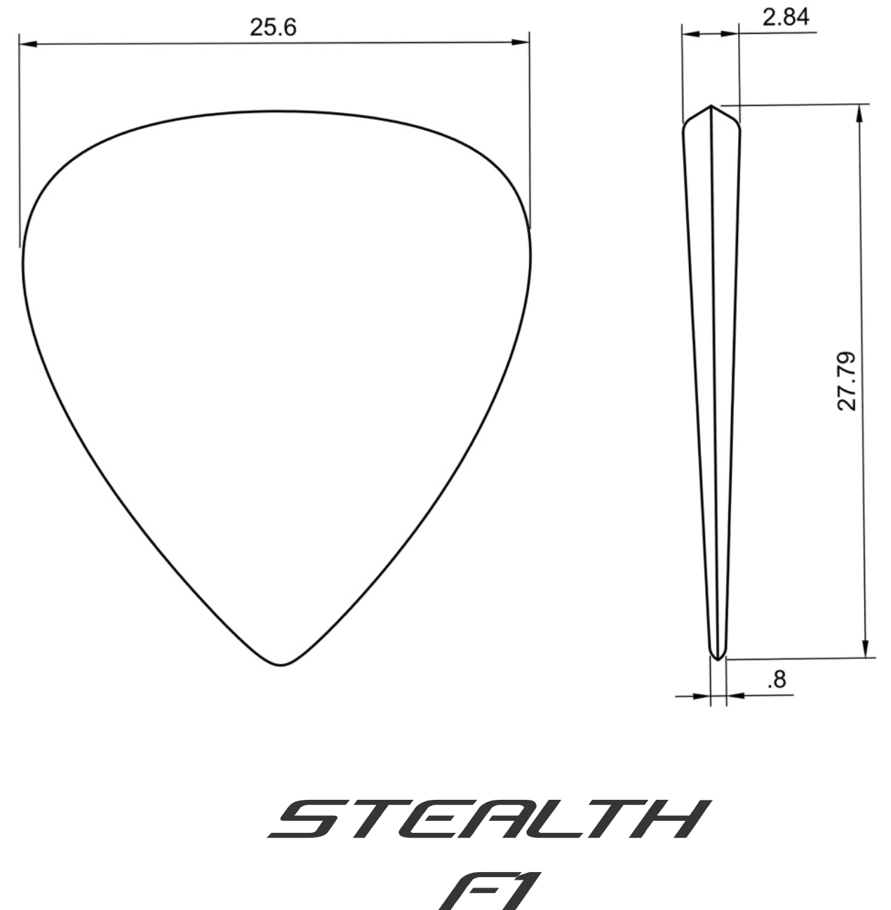 Fouche Stealth F1 - 3 pack Guitar Picks - Fouche Guitars