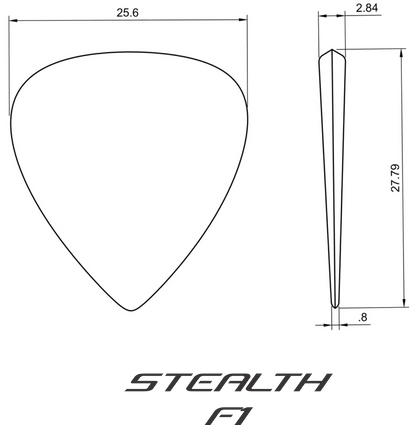 Fouche Stealth F1 - 3 pack Guitar Picks - Fouche Guitars