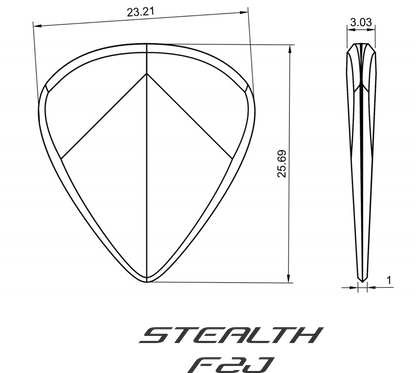 Fouche Stealth F2J - 3 pack Guitar Picks - Fouche Guitars