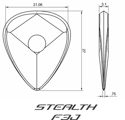 Fouche Stealth F3J - 3 pack Guitar Picks - Fouche Guitars