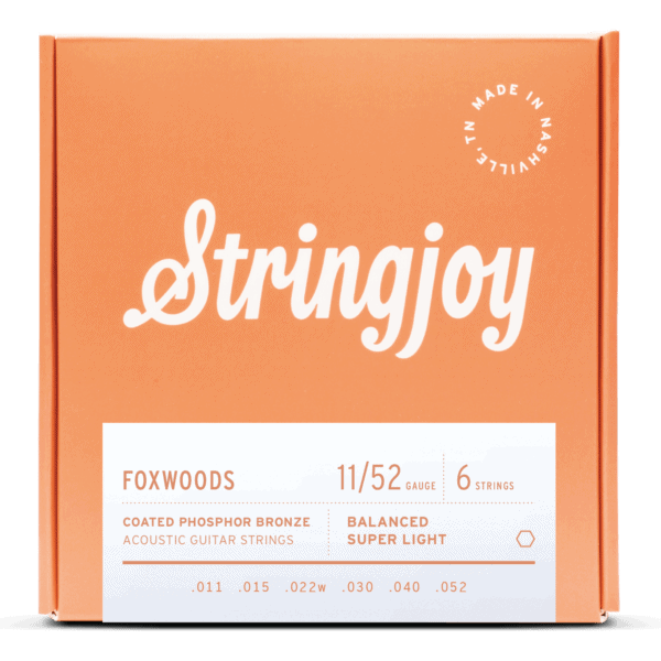 Stringjoy Foxwoods | Super Light Gauge (11-52) Coated Phosphor Bronze Acoustic Guitar Strings - Fouche Guitars