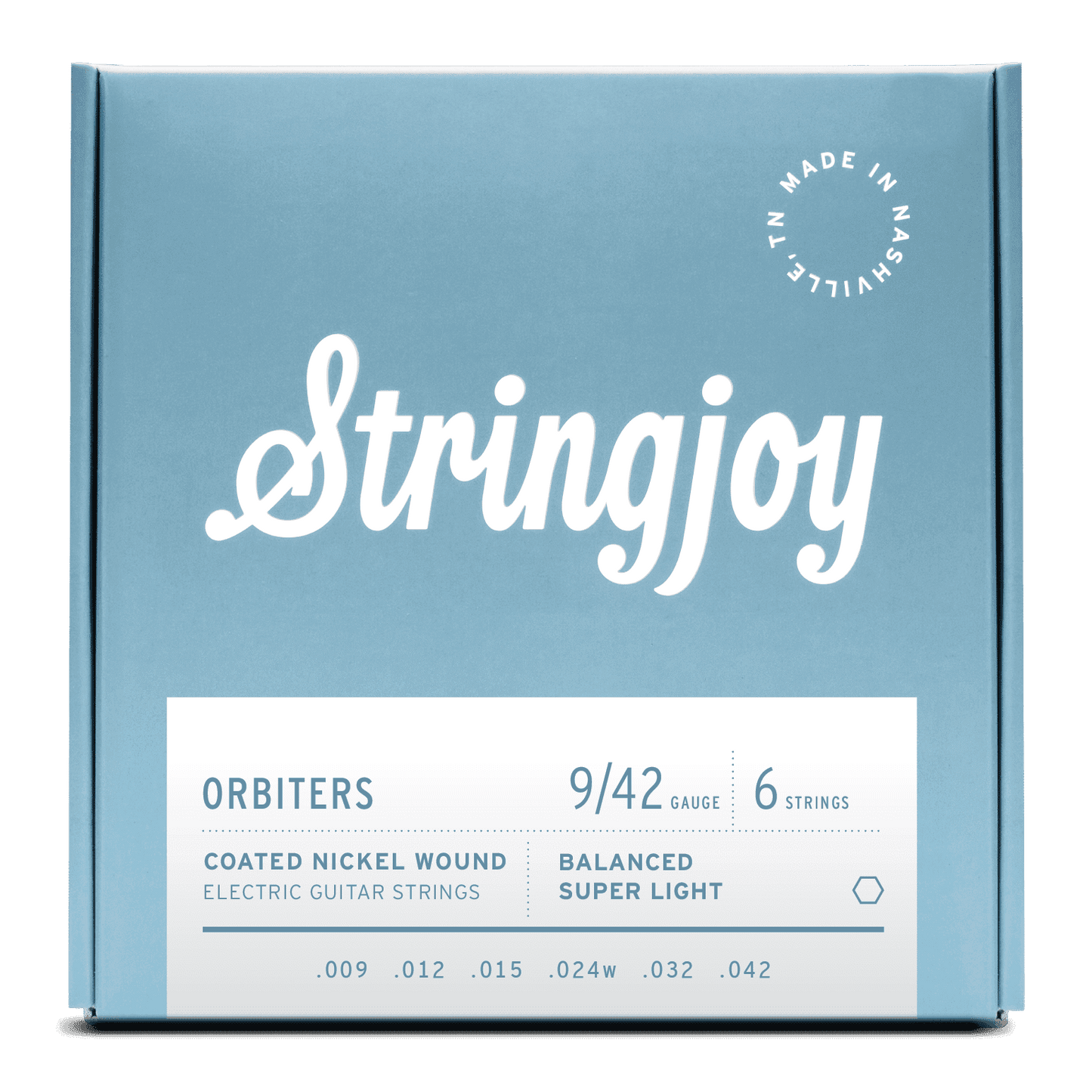 Stringjoy Orbiters | Balanced Super Light Gauge (9-42) Coated Nickel Wound Electric Guitar Strings - Fouche Guitars