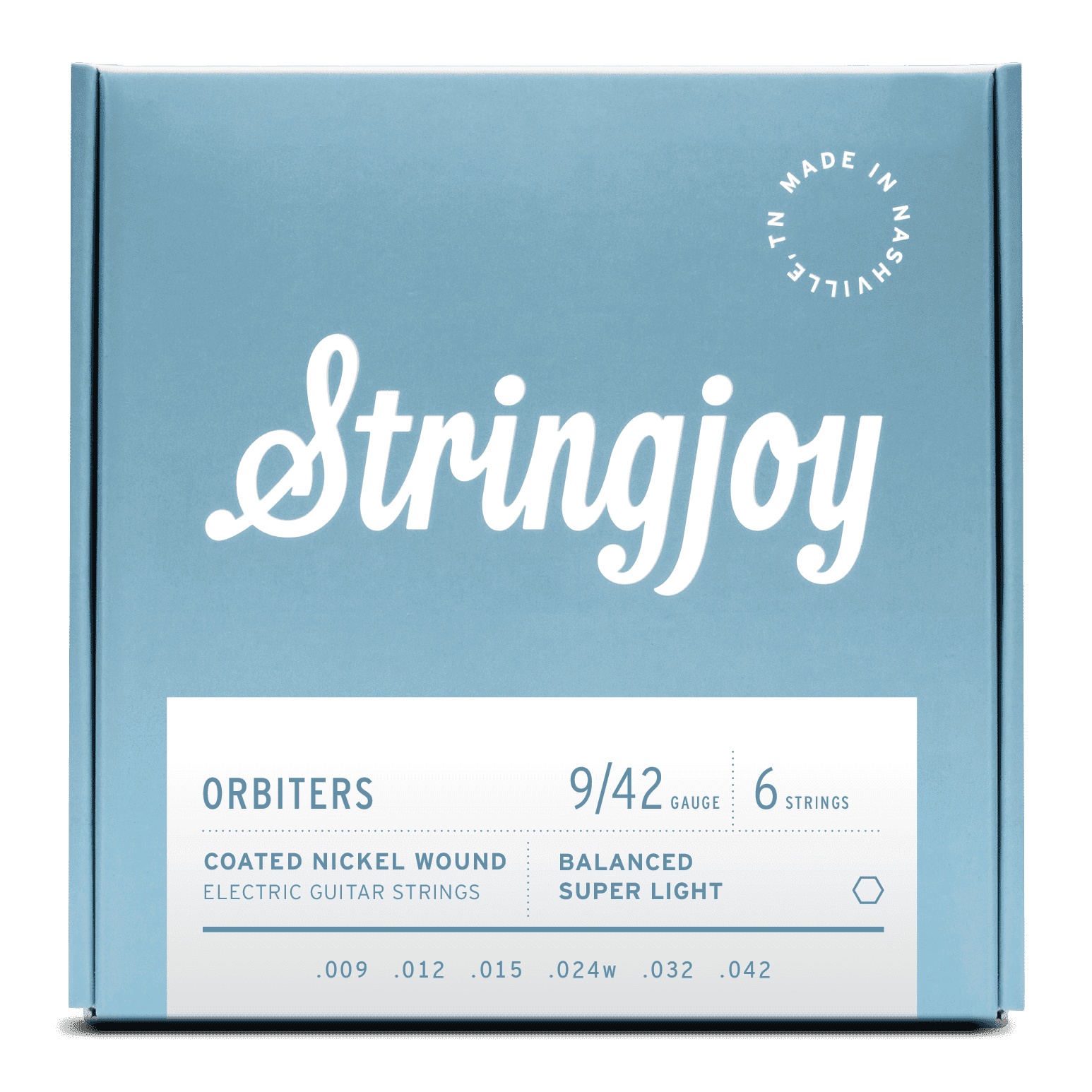 Stringjoy Orbiters | Balanced Super Light Gauge (9-42) Coated Nickel Wound Electric Guitar Strings - Fouche Guitars