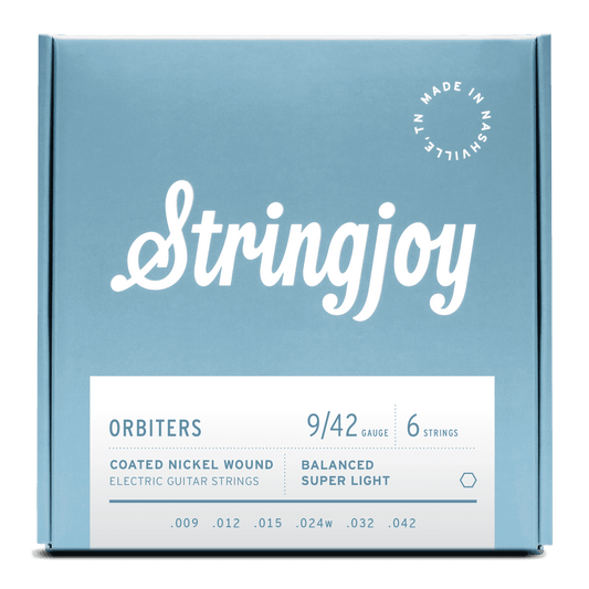 Stringjoy Orbiters | Balanced Super Light Gauge (9-42) Coated Nickel Wound Electric Guitar Strings - Fouche Guitars