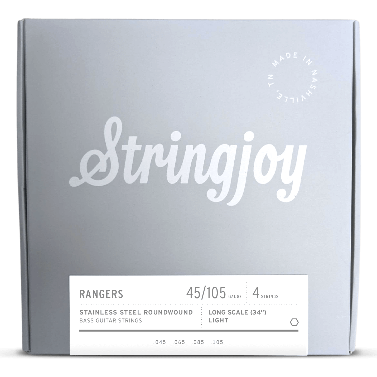 Stringjoy Rangers | Light Gauge (45-105) 4 String Long Scale Stainless Steel Bass Guitar Strings - Fouche Guitars