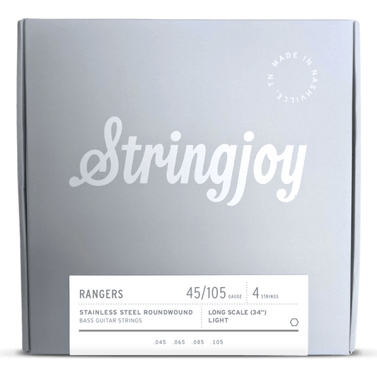 Stringjoy Rangers | Light Gauge (45-105) 4 String Long Scale Stainless Steel Bass Guitar Strings - Fouche Guitars