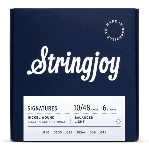 Stringjoy Signatures | Balanced Light Gauge (10-48) Nickel Wound Electric Guitar Strings - Fouche Guitars