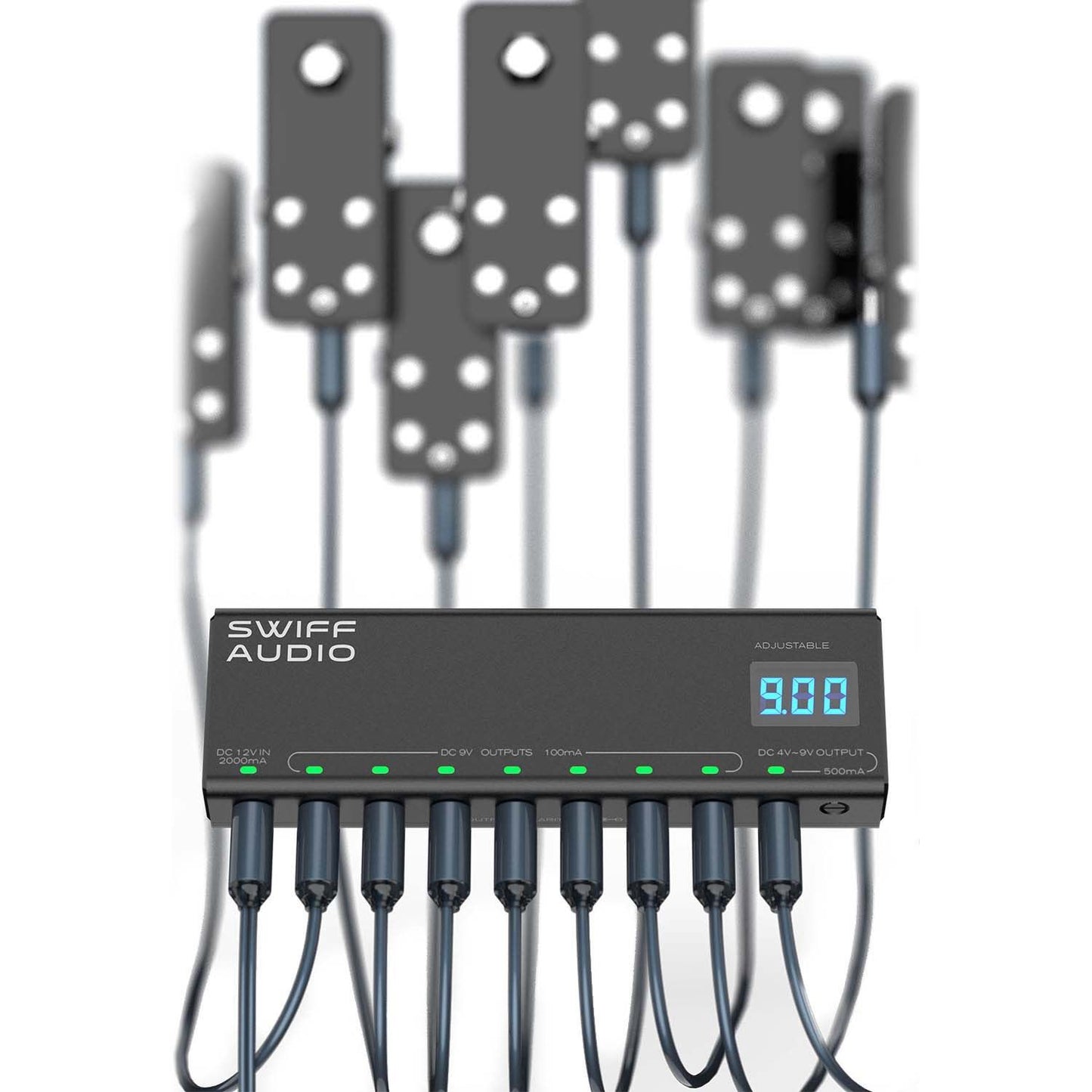 SWIFF AUDIO P200 ISOLATED POWER SUPPLY WITH REAL-TIME VOLTAGE DISPLAY - Fouche Guitars