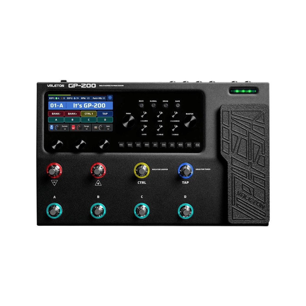 Valeton Multi-effecten Gitaar Pedaal Processor Gitaar Bass Amp Modellering IR Kasten Simulatie met FX Loop MIDI I/O OTG USB Audio Interface met Tas,10 Stks Voetschakelaar Toppers GP-200 Valeton Multi-effecten Gitaar Pedaal Processor Gitaar Bass Amp Modellering IR Kasten Simulatie met FX Loop MIDI I/O OTG USB Audio Interface met Tas,10 Stks Voetschakelaar Toppers GP-200
